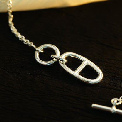 [⭐Aura]HM CHAINE D'ANCRE PENDANT NECKLACE STERLING SILVER