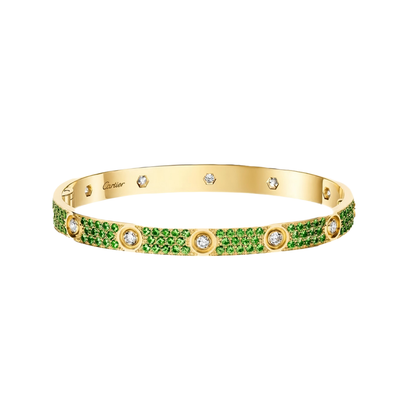 [⭐Aura]2026 PAVE GEMSTONE LOVE BRACELET 6.1MM 10 DIAMONDS