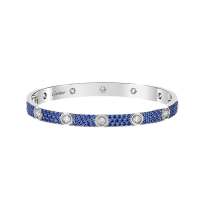 [⭐Aura]2026 PAVE GEMSTONE LOVE BRACELET 6.1MM 10 DIAMONDS