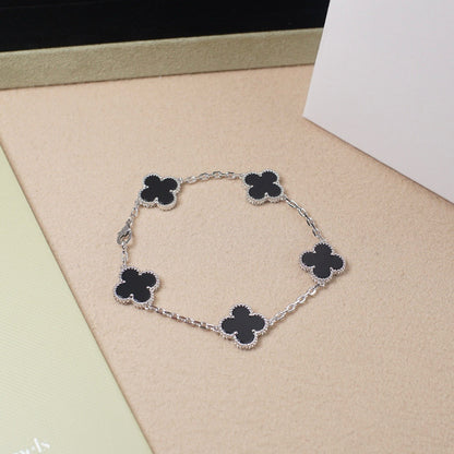 [⭐Aura] CLOVER 5 MOTIF ONYXS BRACELET COLLECTION
