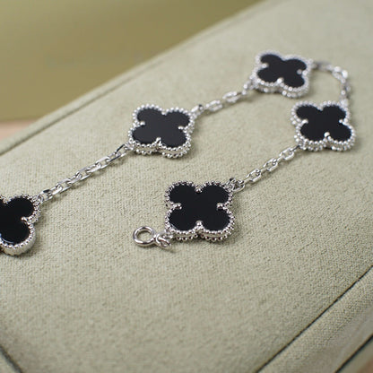 [⭐Aura] CLOVER 5 MOTIF ONYXS BRACELET COLLECTION