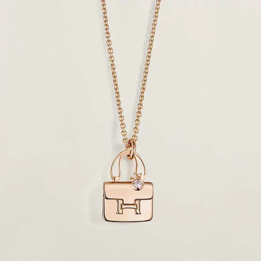 [⭐Aura]AMULETTE PEDANT ROSE GOLD NECKLACE