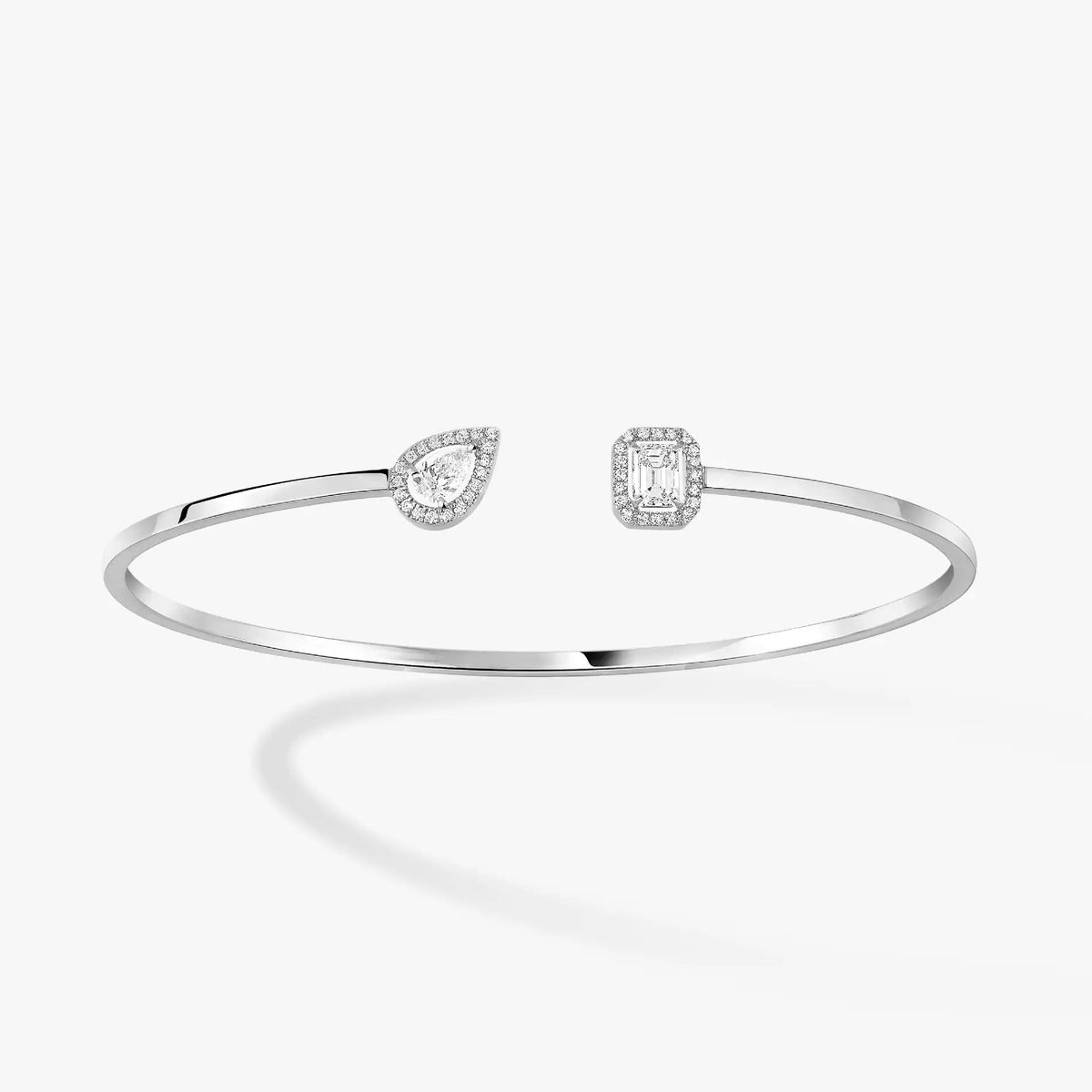 [⭐Aura]JONC FLEX MY TWIN TOI & MOI SILVER DIAMOND BRACELET
