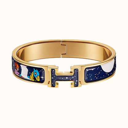 [⭐Aura]H STAR AND MOON BRACELET 12MM