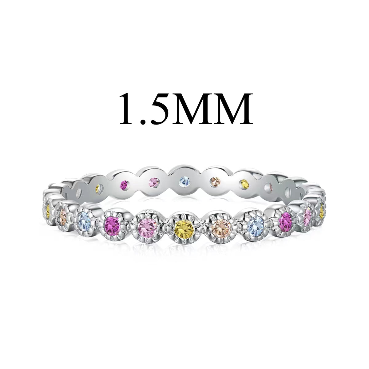 [Aura Jewelry]Radiant Sparkling Round Cut Daily Ring