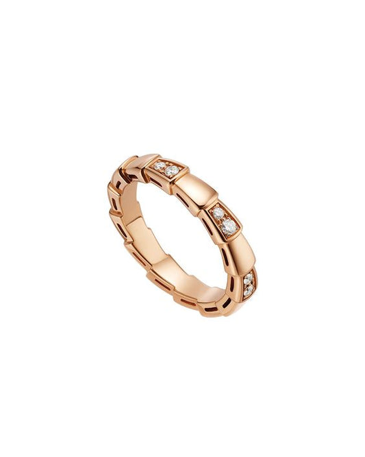 [⭐Aura]SERPENTI RING PINK GOLD  3MM