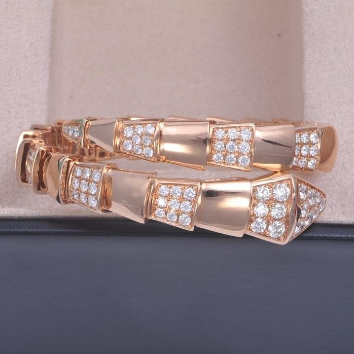 [⭐Aura]SERPENTI BRACELET PINK GOLD DIAMOND