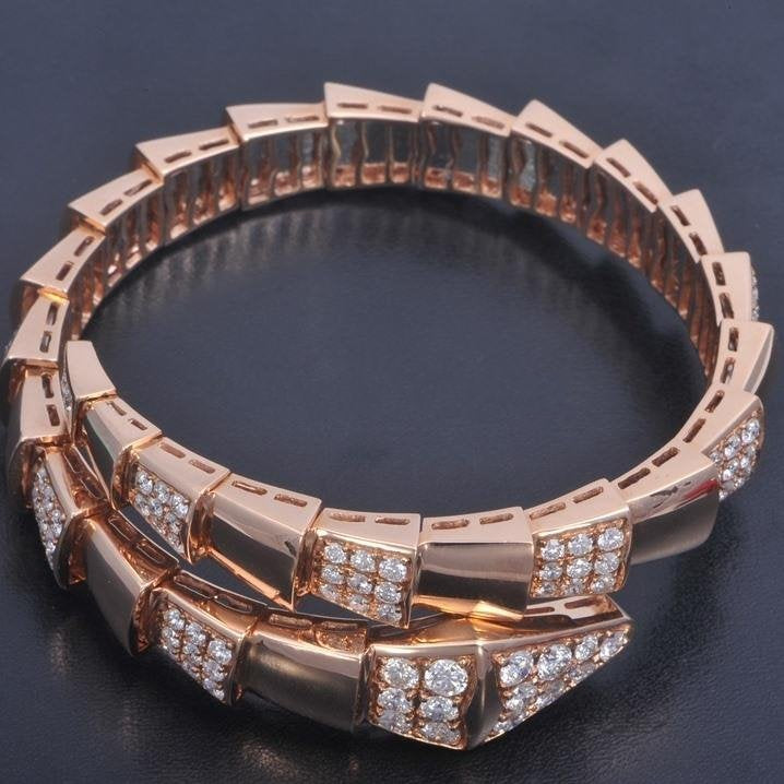 [⭐Aura]SERPENTI BRACELET PINK GOLD DIAMOND