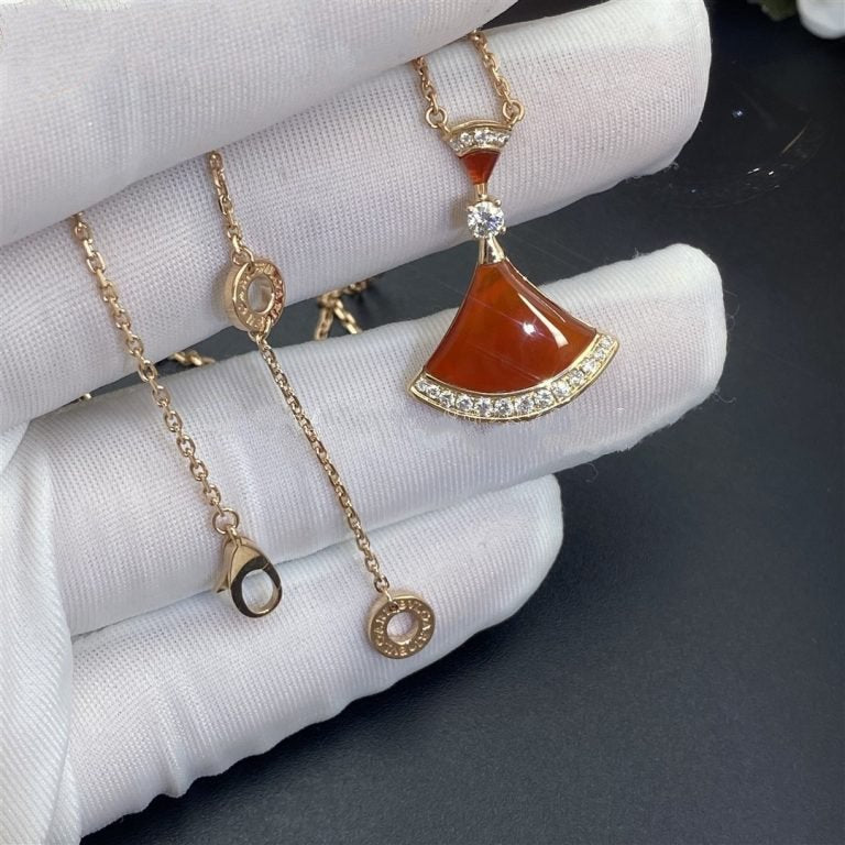 [⭐Aura]DREAM NECKLACE CARNELIAN DIAMOND