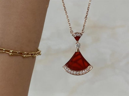 [⭐Aura]DREAM NECKLACE CARNELIAN DIAMOND