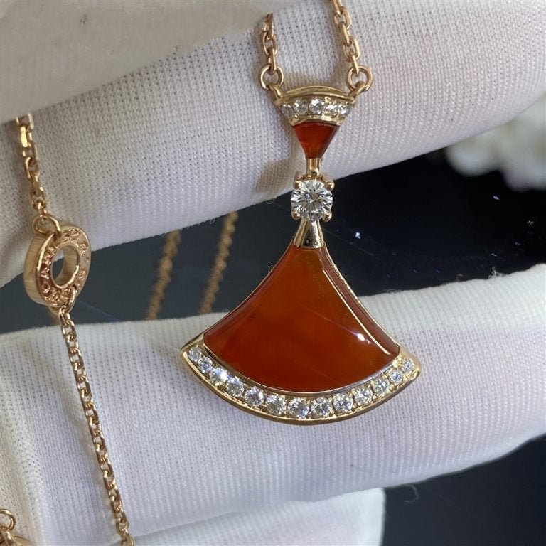 [⭐Aura]DREAM NECKLACE CARNELIAN DIAMOND