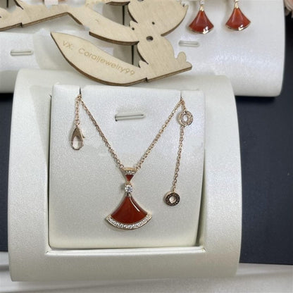 [⭐Aura]DREAM NECKLACE CARNELIAN DIAMOND
