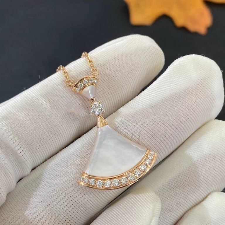[⭐Aura]DREAM NECKLACE MOP PINK GOLD DIAMOND