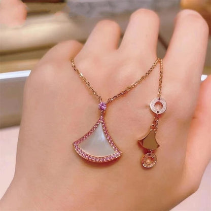[⭐Aura]DREAM NECKLACE MOP DIAMOND PINK