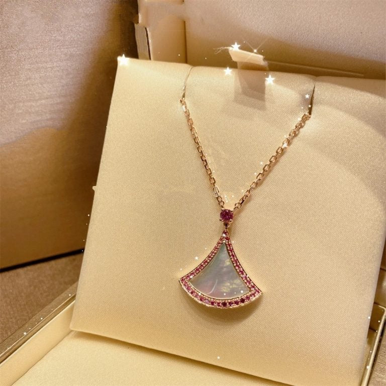[⭐Aura]DREAM NECKLACE MOP DIAMOND PINK