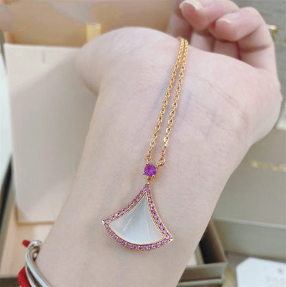 [⭐Aura]DREAM NECKLACE MOP DIAMOND PINK