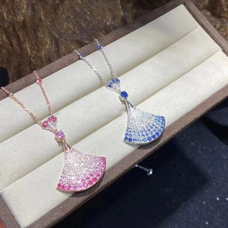 [⭐Aura]DREAM NECKLACK DIAMOND PINK GOLD