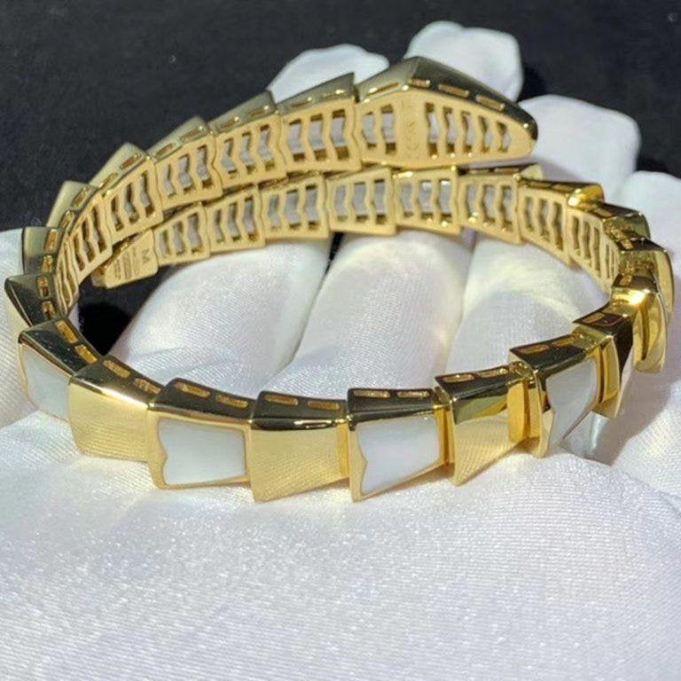 [⭐Aura]SERPENTI BRACELET MOP GOLD