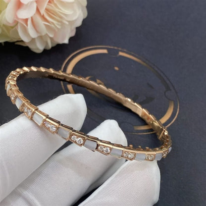[⭐Aura]SERPENTI BRACELET PINK GOLD MOP DIAMOND