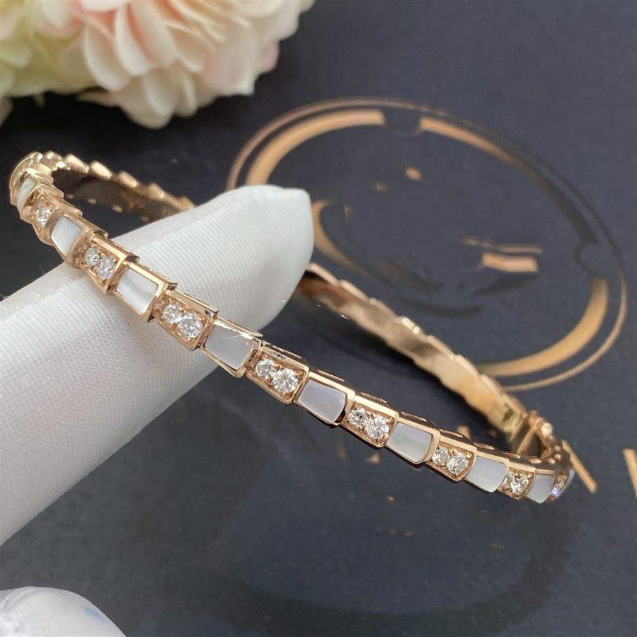 [⭐Aura]SERPENTI BRACELET PINK GOLD MOP DIAMOND