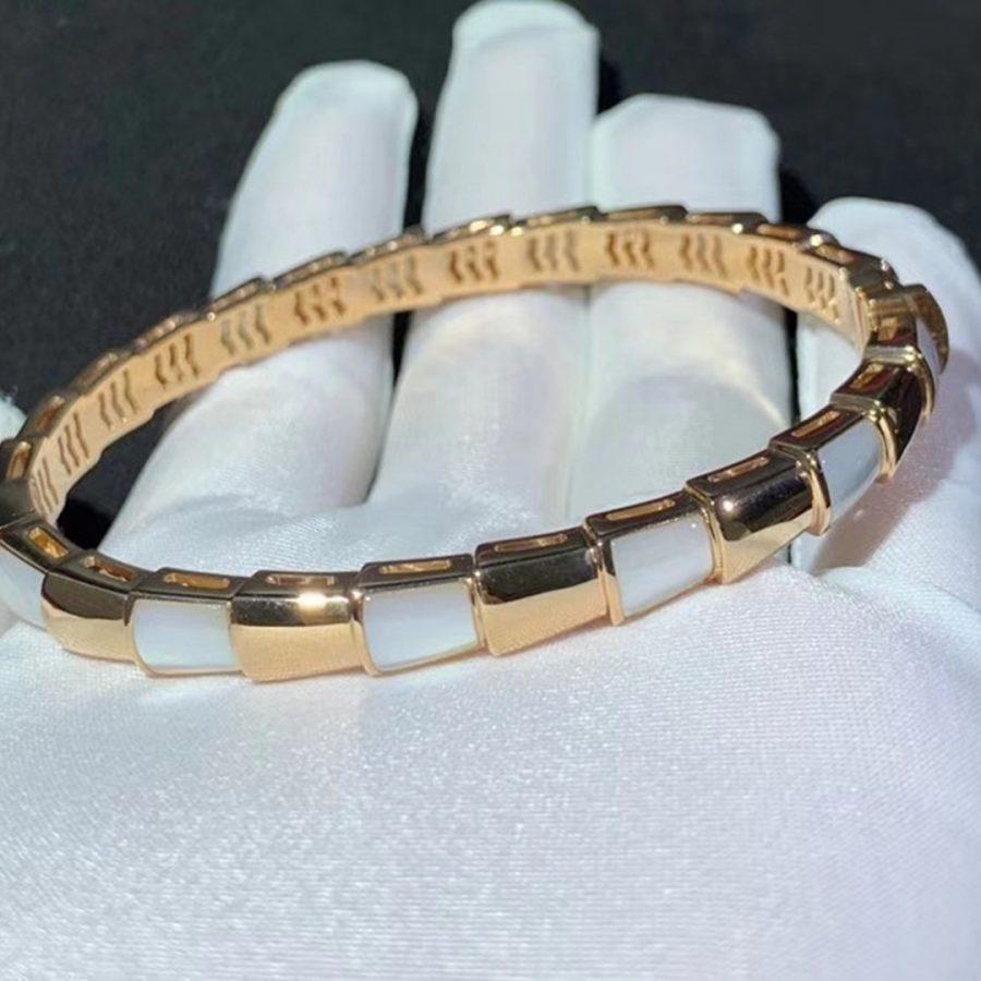 [⭐Aura]SERPENTI BRACELET PINK GOLD MOP