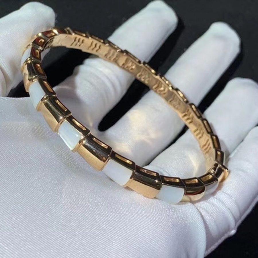 [⭐Aura]SERPENTI BRACELET PINK GOLD MOP