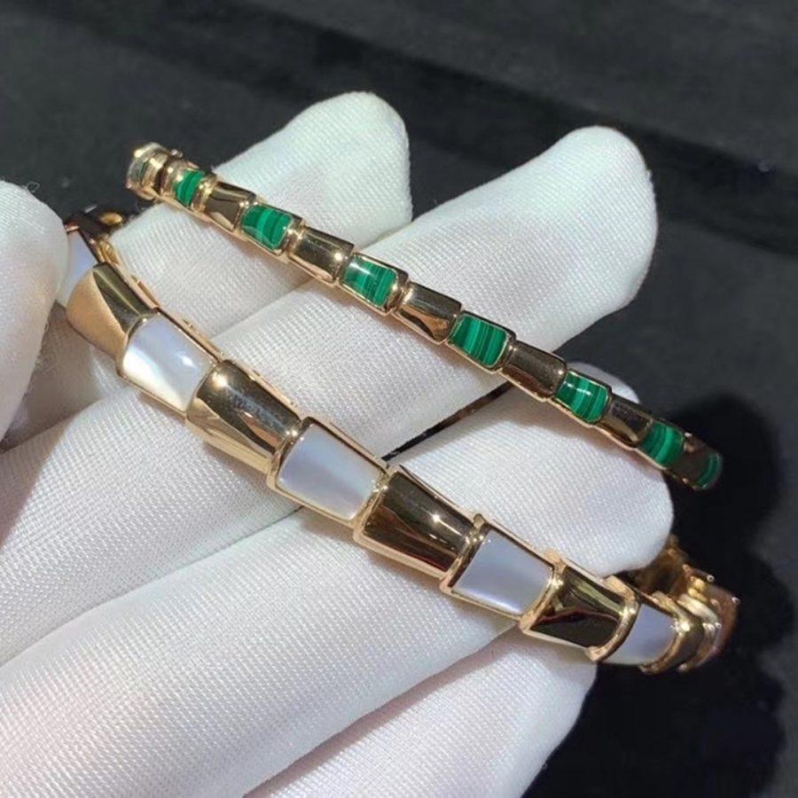 [⭐Aura]SERPENTI BRACELET PINK GOLD MOP