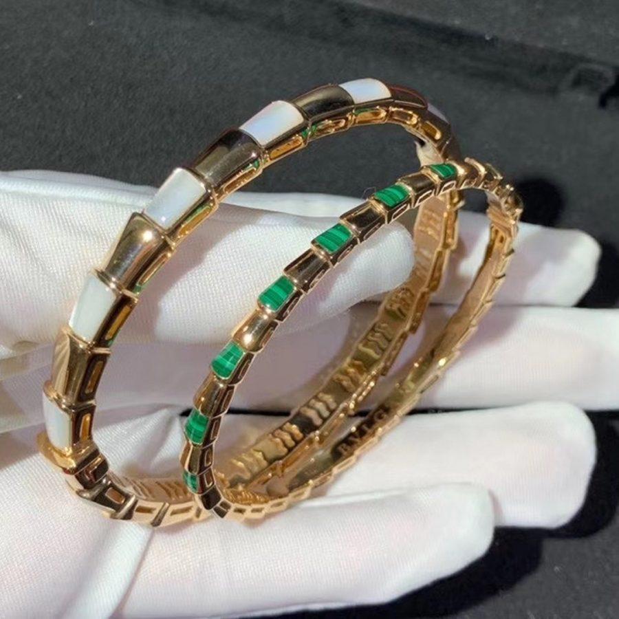 [⭐Aura]SERPENTI BRACELET PINK GOLD MOP