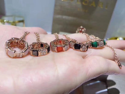 [⭐Aura]SERPENTI PEDANT DIAMOND NECKLACE