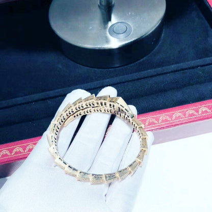 [⭐Aura]SERPENTI BRACELET 8MM PINK GOLD DIAMOND