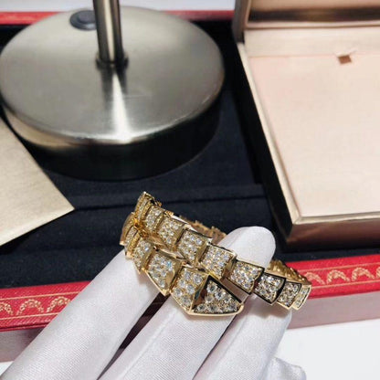 [⭐Aura]SERPENTI BRACELET 8MM GOLD DIAMOND