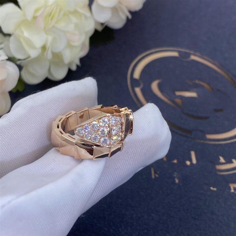 [⭐Aura]SERPENTI RING PINK GOLD DIAMOND