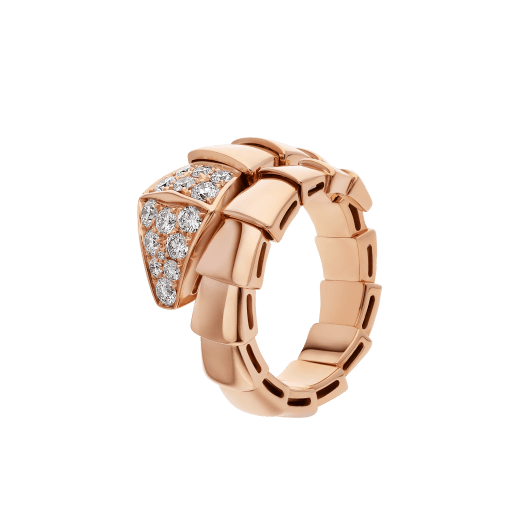 [⭐Aura]SERPENTI RING PINK GOLD DIAMOND