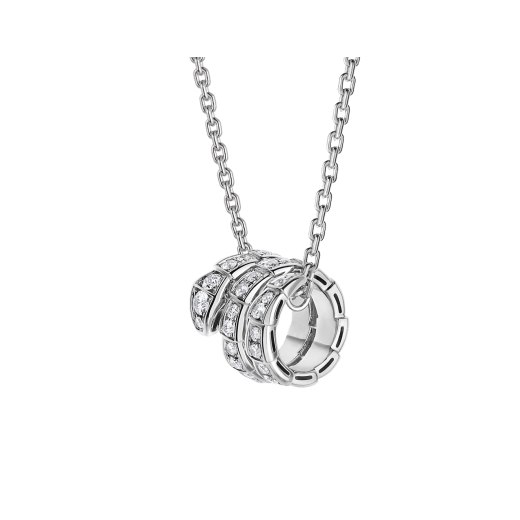 [⭐Aura]SERPENTI  NECKLACE DOUBLE RING DIAMOND
