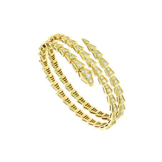 [⭐Aura]SERPENTI BRACELET GOLD DIAMOND DOUBLE ROW