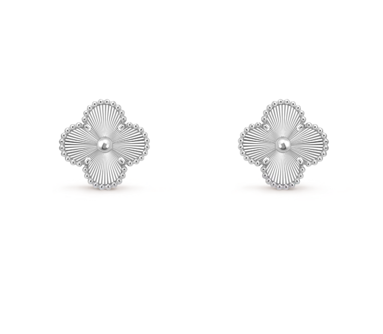 [⭐Aura]CLOVER MEDIUM 1 MOTIFS LASER EARRINGS