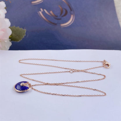 [⭐Aura]AMULETTE ROSE GOLD AGATE NECKLACE