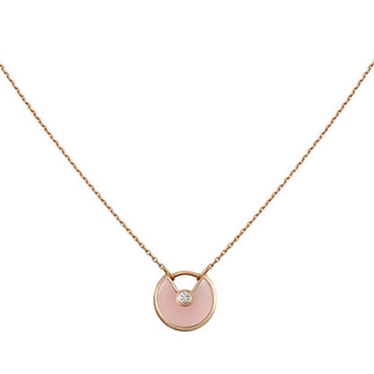 [⭐Aura]AMULETTE ROSE GOLD PINK MOP NECKLACE