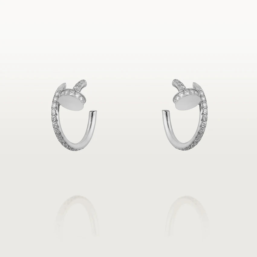[⭐Aura]JUSTE EARRINGS 12.75MM SILVER DIAMOND