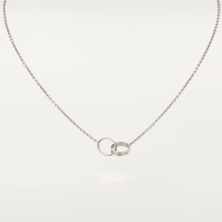 [⭐Aura]LOVE NECKLACE PINK GOLD AND SILVER