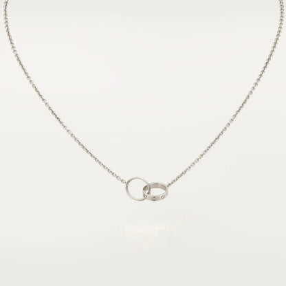 [⭐Aura]LOVE NECKLACE PINK GOLD AND SILVER