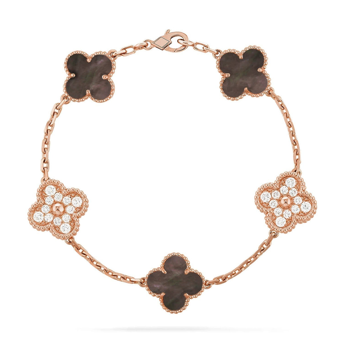 [⭐Aura] CLOVER 5 MOTIF GRAY MOP BRACELET COLLECTION