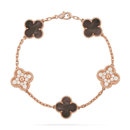 [⭐Aura] CLOVER 5 MOTIF GRAY MOP BRACELET COLLECTION