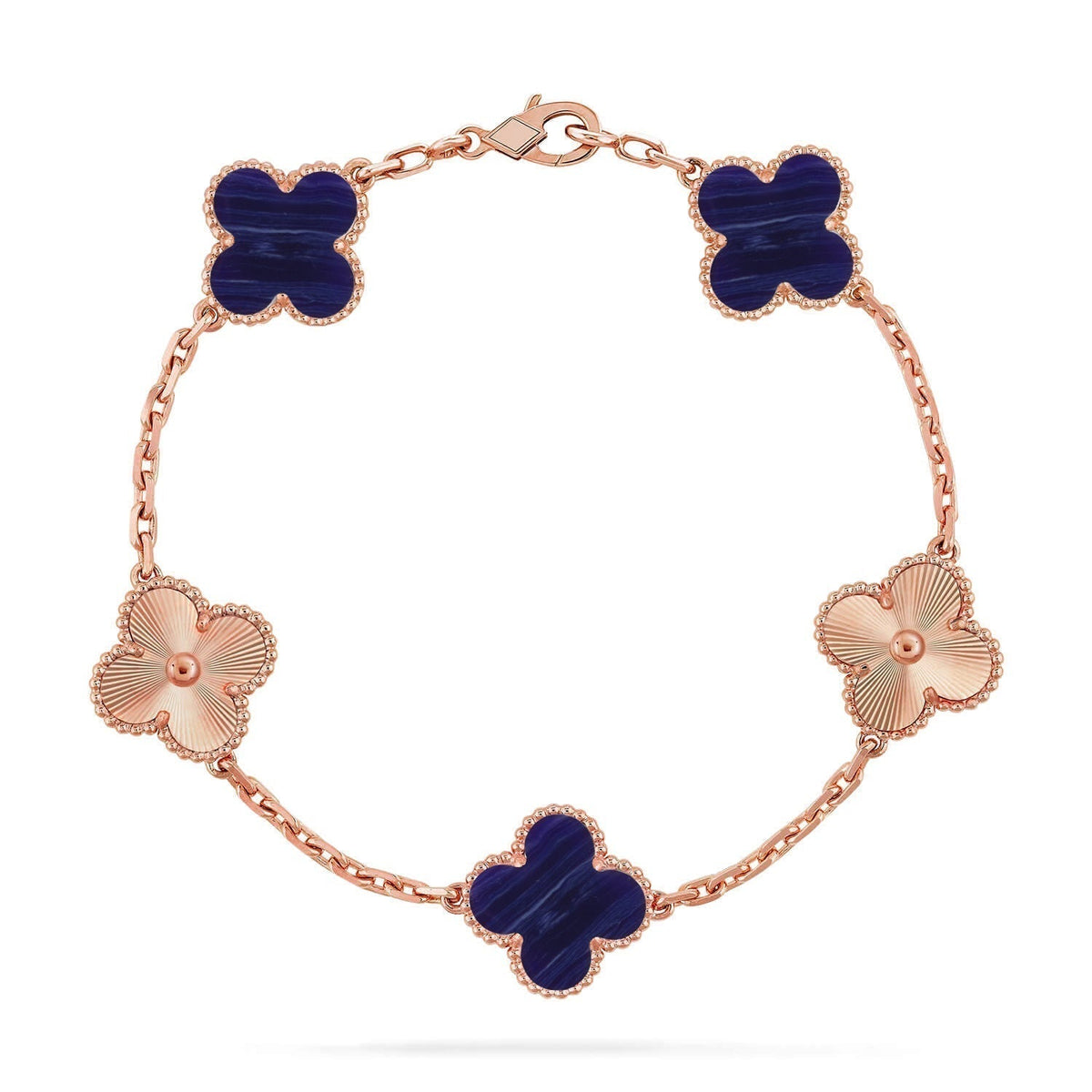 [⭐Aura]CLOVER 5 MOTIF PURPLE STRIPES BRACELET COLLECTION