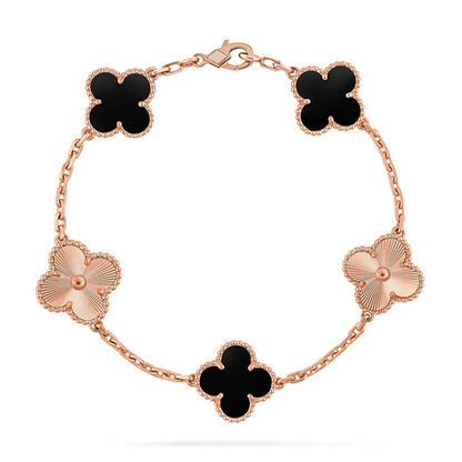 [⭐Aura] CLOVER 5 MOTIF ONYXS BRACELET COLLECTION