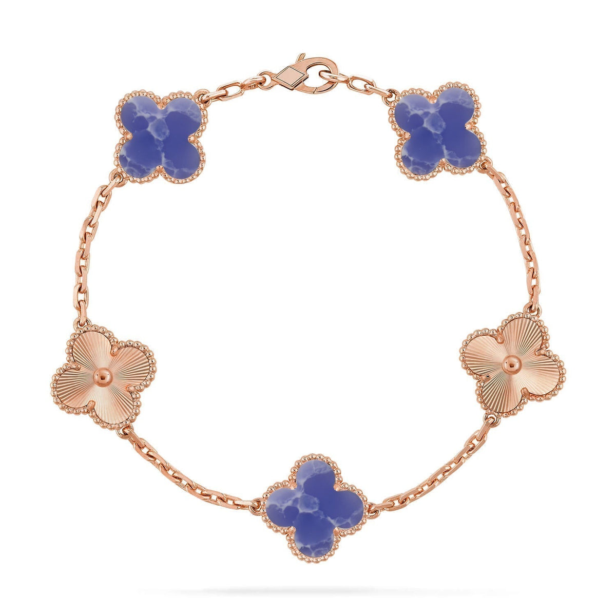 [⭐Aura]CLOVER 5 MOTIF BLUE VEINS BRACELET COLLECTION