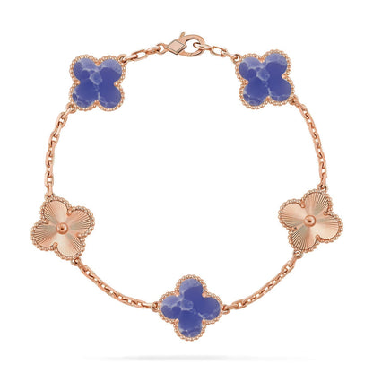 [⭐Aura]CLOVER 5 MOTIF BLUE VEINS BRACELET COLLECTION