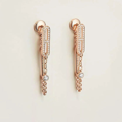 [⭐Aura]CHAINE CHAOS DIAMOND DROP EARRINGS