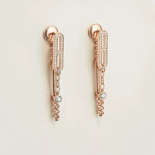 [⭐Aura]CHAINE CHAOS DIAMOND DROP EARRINGS