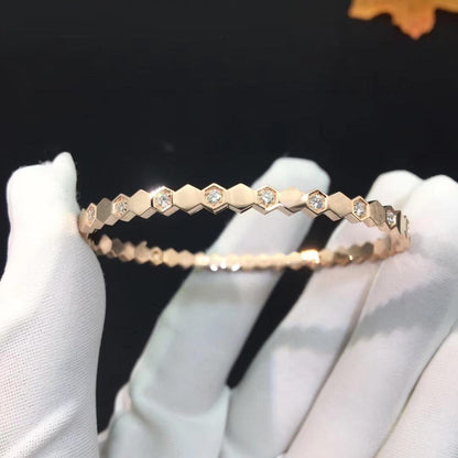 [⭐Aura]BEE LOVE PINK GOLD DIAMOND BRACELET